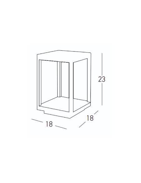 Bedlampe led udendørslamper moderne design stående grå lav havelamper