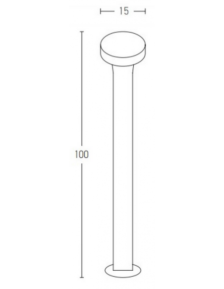 Bedlampe led udendørslamper moderne design stående grå lav havelamper