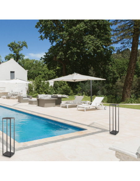 Bedlampe led udendørslamper moderne design stående grå lav havelamper