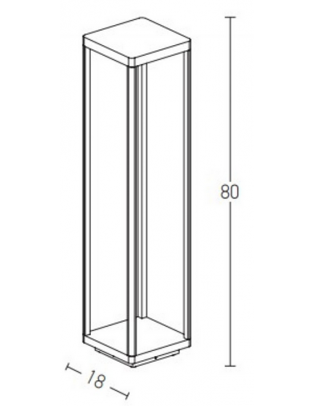 Bedlampe led udendørslamper moderne design stående grå lav havelamper