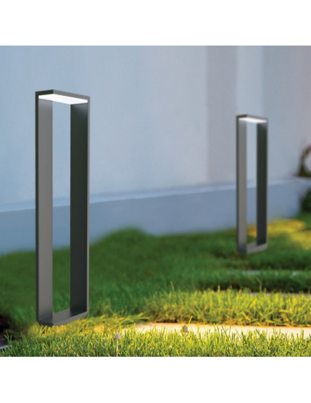 Bedlampe led udendørslamper moderne design stående grå lav havelamper