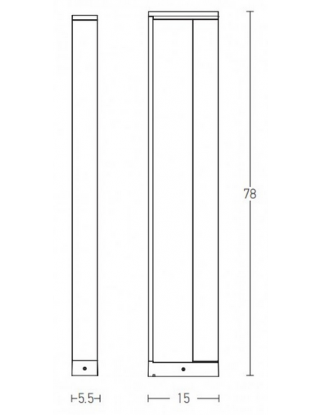 Bedlampe led udendørslamper moderne design stående grå lav havelamper