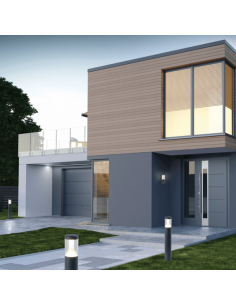 Bedlampe led udendørslamper moderne design stående grå lav havelamper 2