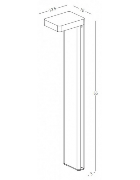 Bedlampe led udendørslamper moderne design stående grå lav havelamper