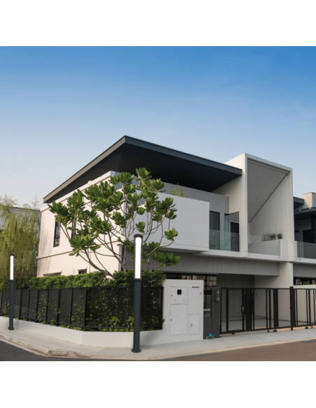 Bedlampe led udendørslamper moderne design stående grå lav havelamper lampemast