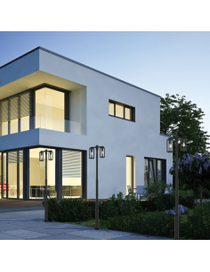 Bedlampe led udendørslamper moderne design stående sort havelamper lampemast 2