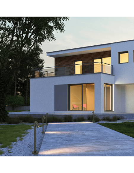 Bedlampe gu10 udendørslamper moderne design stående grå lav havelamper