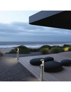 Bedlampe led udendørslamper moderne design stående grå lav havelamper 2