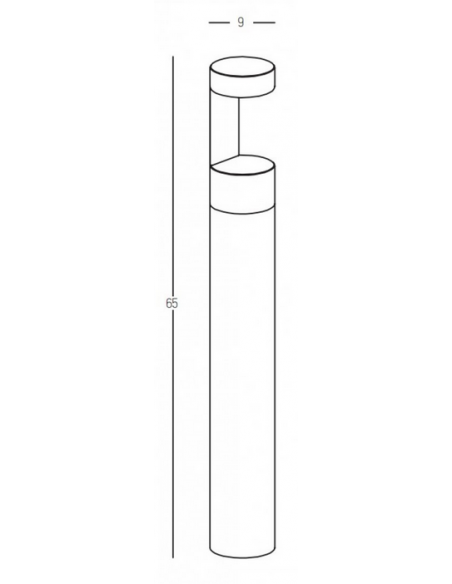 Bedlampe led udendørslamper moderne design stående grå lav havelamper