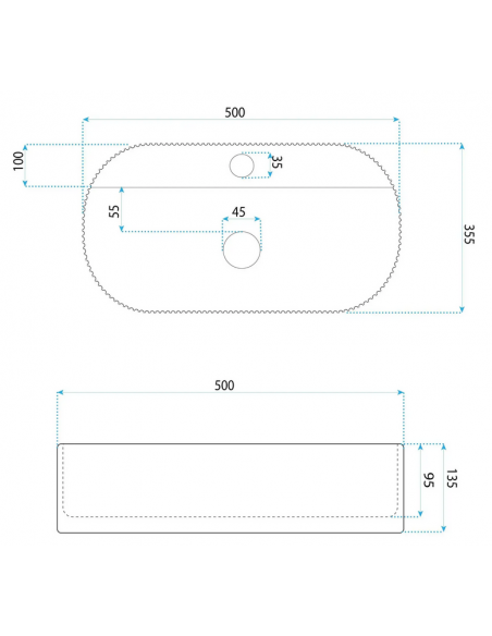 oval håndvask vask bordmonteret bordplade keramik badeværelse marmor beige