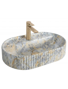 oval håndvask vask bordmonteret bordplade keramik badeværelse marmor sten 2