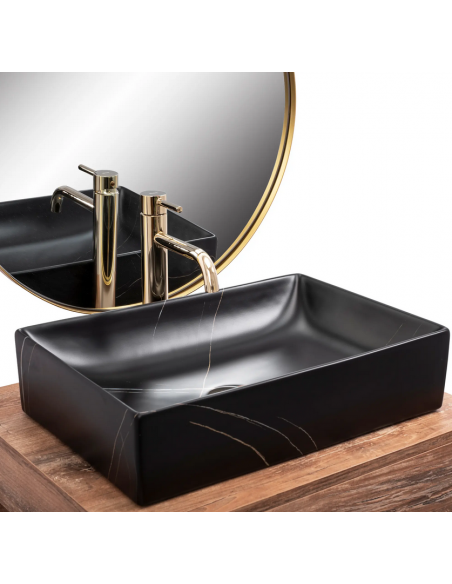 håndvask vask bordmonteret bordplade keramik badeværelse marmor sten