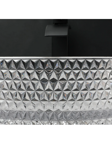 rund håndvask vask bordmonteret bordplade badeværelse glas