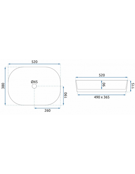 håndvask vask bordmonteret bordplade keramik badeværelse
