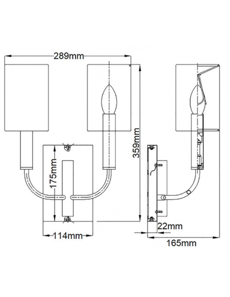 væglampe sort soveværelse stue moderne design