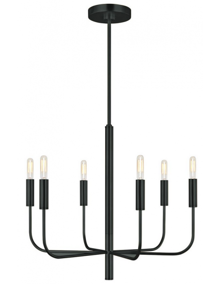 lysekrone sort spisebord stue moderne design