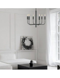 lysekrone sort spisebord stue moderne design 2