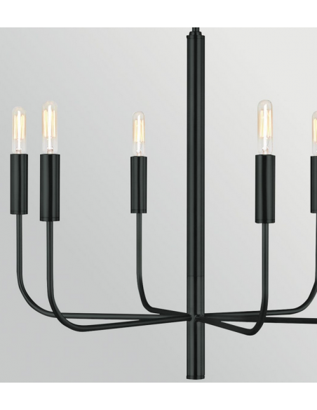 lysekrone sort spisebord stue moderne design