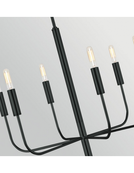 lysekrone sort spisebord stue moderne design