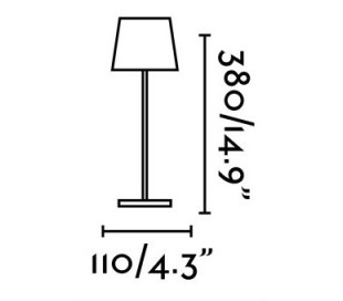 Toc Transportabel Bordlampe H39 cm 1 x SMD LED 2,2W - Sort 2