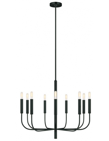 lysekrone sort spisebord stue moderne design