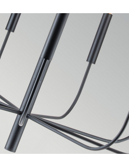 lysekrone sort spisebord stue moderne design