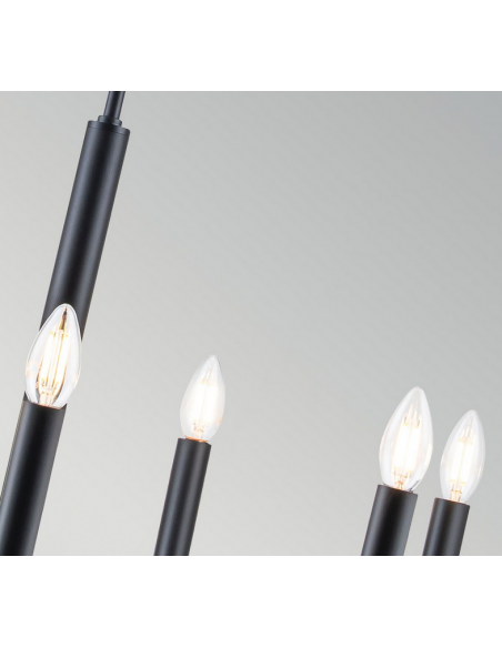 lysekrone sort spisebord stue moderne design