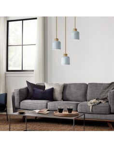 loftlampe pendellampe messing spisebord moderne design køkken stue 2