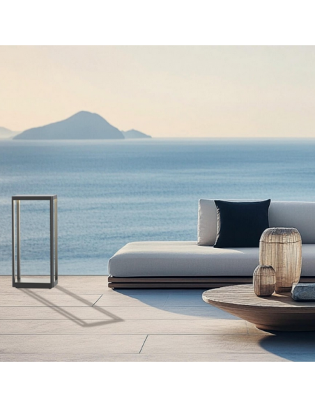 Bedlampe led udendørslamper moderne design stående grå lav havelamper