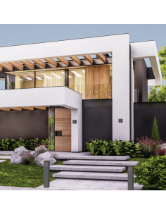 Bedlampe led udendørslamper moderne design stående grå lav havelamper 2