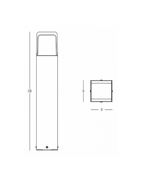 Bedlampe led udendørslamper moderne design stående grå lav havelamper