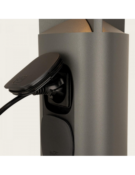 Bedlampe led udendørslamper moderne design stående grå lav havelamper