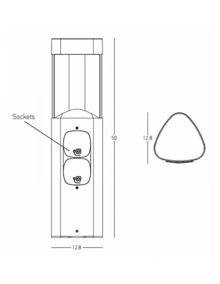 Bedlampe led udendørslamper moderne design stående grå lav havelamper