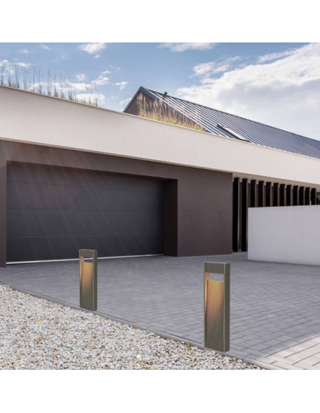 Bedlampe led udendørslamper moderne design stående grå lav havelamper