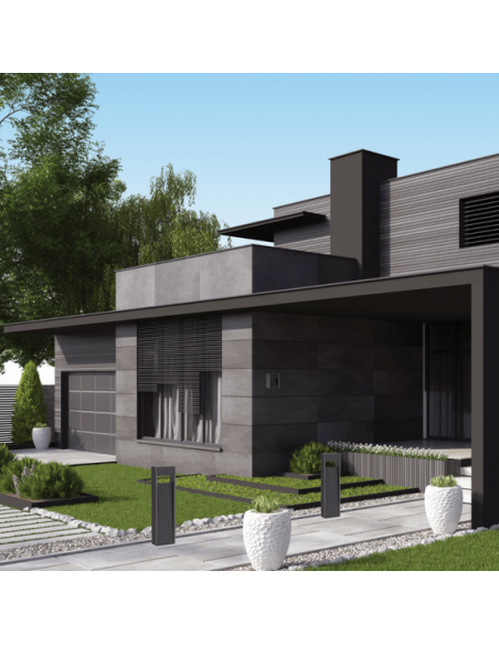 Bedlampe led udendørslamper moderne design stående grå lav havelamper