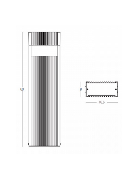 Bedlampe led udendørslamper moderne design stående grå lav havelamper