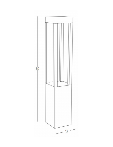 Bedlampe led udendørslamper moderne design stående grå lav havelamper