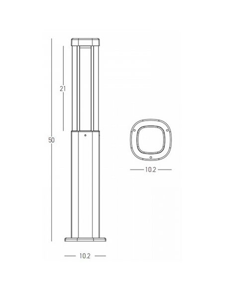 Bedlampe led udendørslamper moderne design stående grå lav havelamper