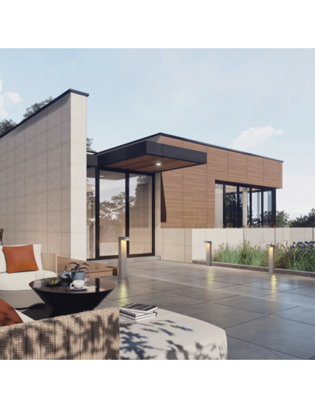 Bedlampe led udendørslamper moderne design stående grå lav havelamper