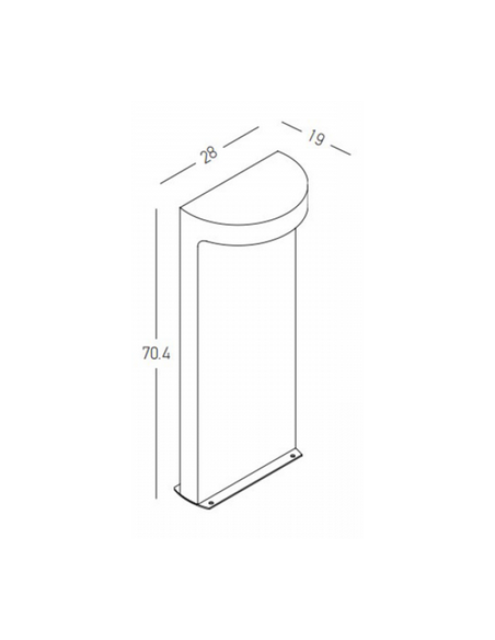 Bedlampe led udendørslamper moderne design stående grå lav havelamper