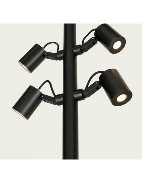 Bedlampe led udendørslamper moderne design stående sort lav havelamper