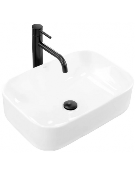 håndvask vask bordmonteret bordplade keramik badeværelse hvid