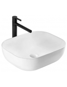 håndvask vask bordmonteret bordplade keramik badeværelse hvid