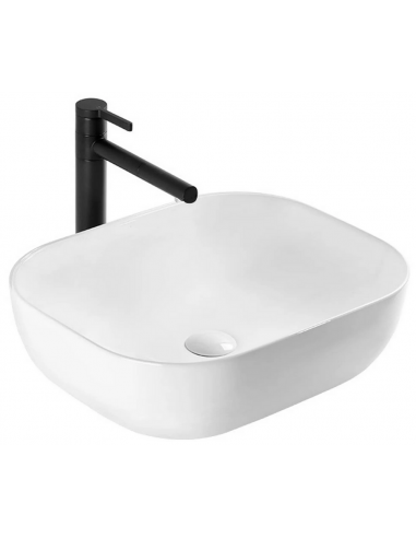 håndvask vask bordmonteret bordplade keramik badeværelse hvid