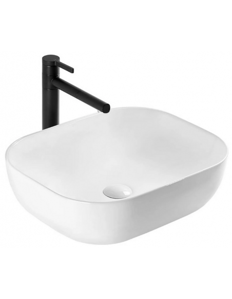 håndvask vask bordmonteret bordplade keramik badeværelse hvid