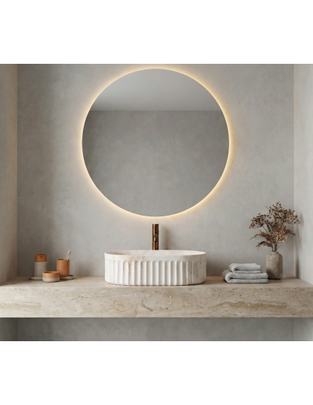 oval håndvask vask bordmonteret bordplade keramik badeværelse marmor beige