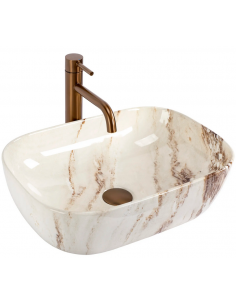 håndvask vask bordmonteret bordplade keramik badeværelse marmor 2