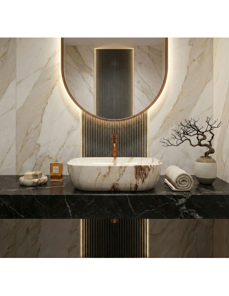 håndvask vask bordmonteret bordplade keramik badeværelse marmor