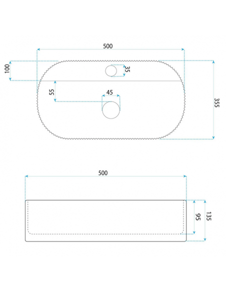 oval håndvask vask bordmonteret bordplade keramik badeværelse marmor beige