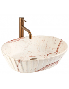 håndvask vask bordmonteret bordplade keramik badeværelse marmor beige 2